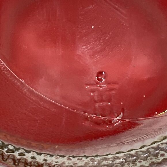 Vintage Jar Anchor Hocking Glass Measuring Container w Red Lid - Picture 9 of 12